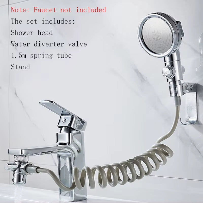 Premium Bathroom Hand Shower Booster - Washbasin Pool Shampoo Shower Extender for Ultimate Cleaning Experience
