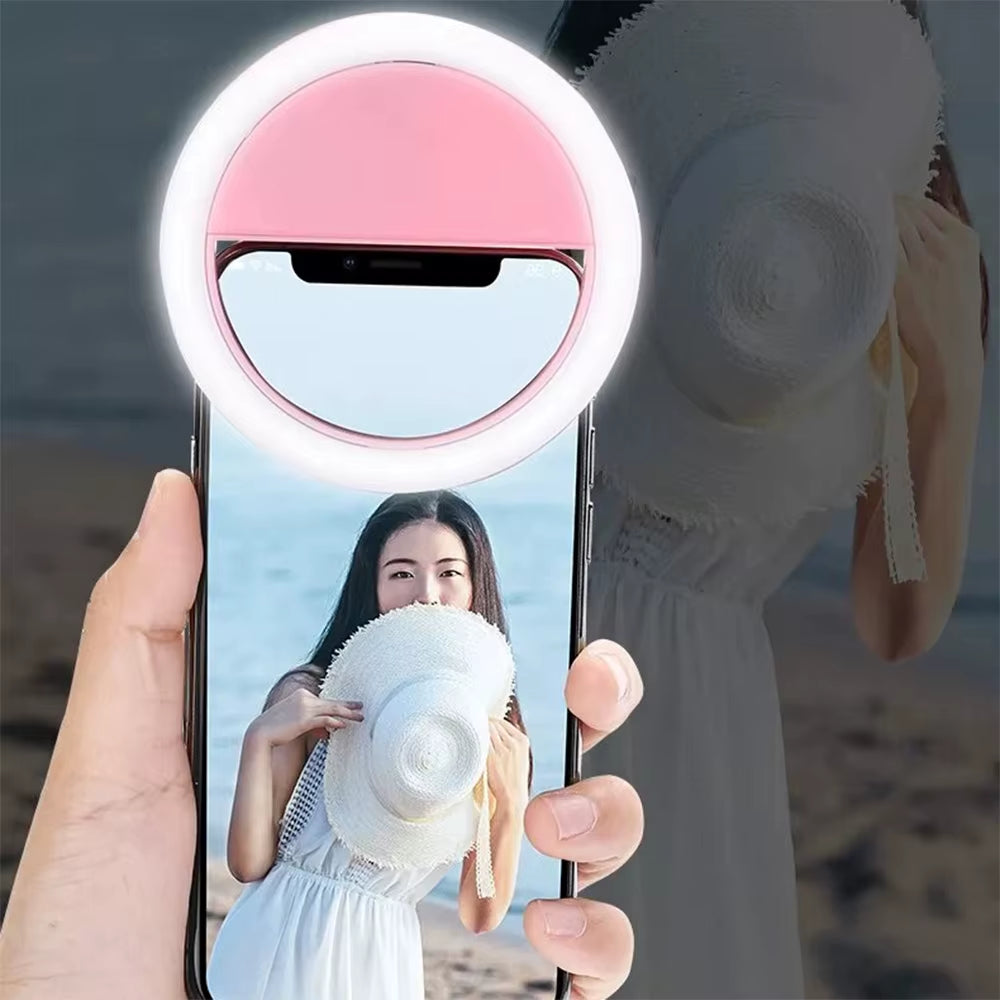 Ultimate LED Selfie Ring Light - Perfect Makeup & Photo Lighting for Mobile Phones!