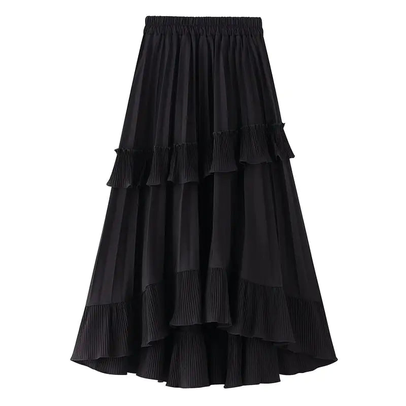 Summer A-Line Pleated Half-Length Skirt for Women