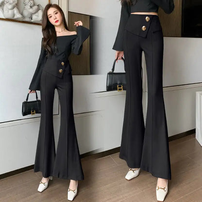 Women's Irregular Waist Commuter Loudspeaker Pants