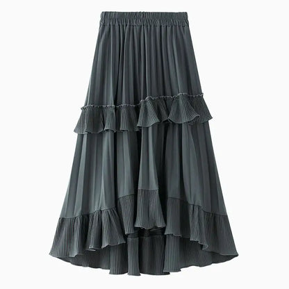 Summer A-Line Pleated Half-Length Skirt for Women