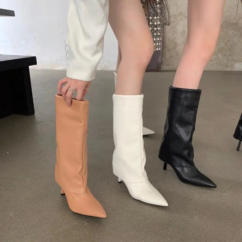New Women's Pointed Toe Boots for Spring and Autumn