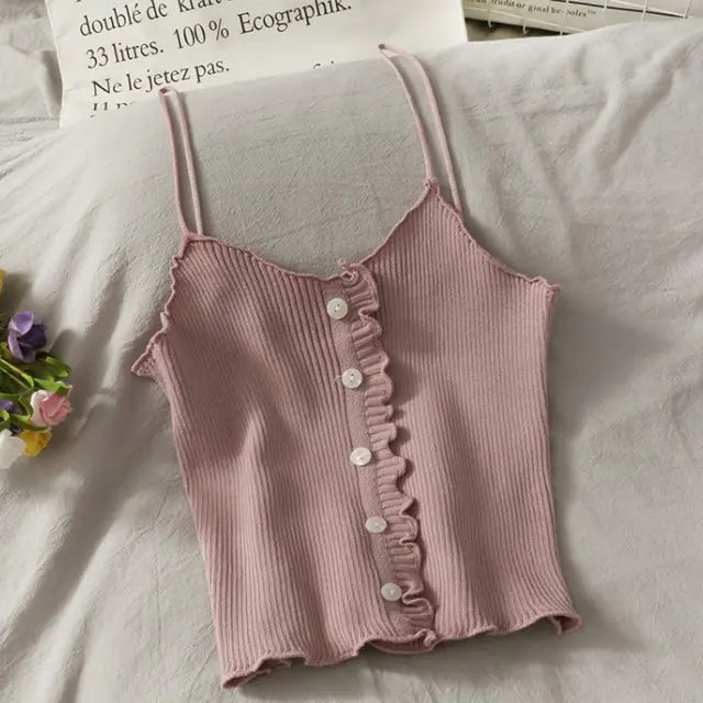 Women's Slim Fit Cotton Knitted Fashion Vest