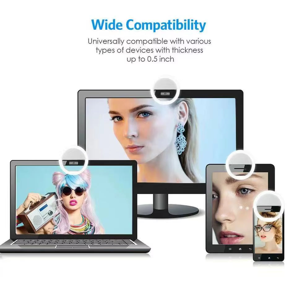 Ultimate LED Selfie Ring Light - Perfect Makeup & Photo Lighting for Mobile Phones!