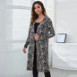 Women's Knitted Printed Fashion Coat
