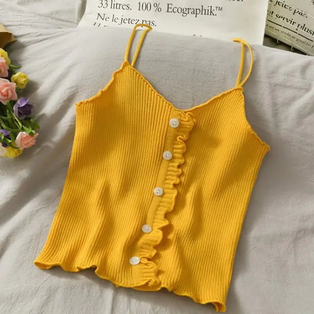 Women's Slim Fit Cotton Knitted Fashion Vest