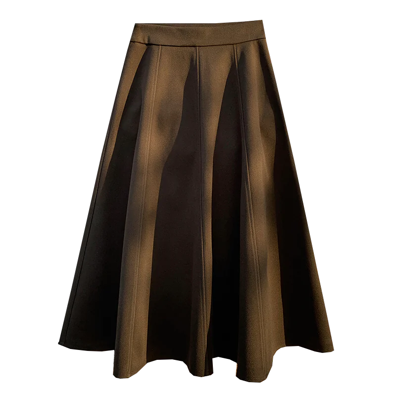 Elegant Women's Casual Loose Wool Skirt - Korean Fashion