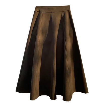 Elegant Women's Casual Loose Wool Skirt - Korean Fashion