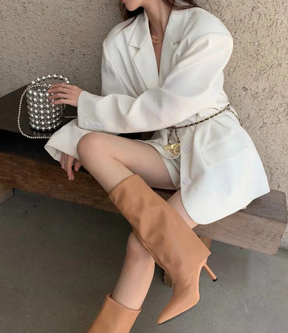 New Women's Pointed Toe Boots for Spring and Autumn