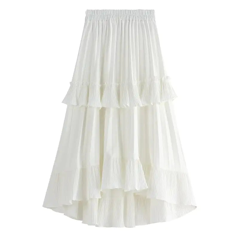 Summer A-Line Pleated Half-Length Skirt for Women