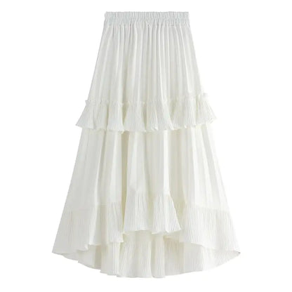 Summer A-Line Pleated Half-Length Skirt for Women